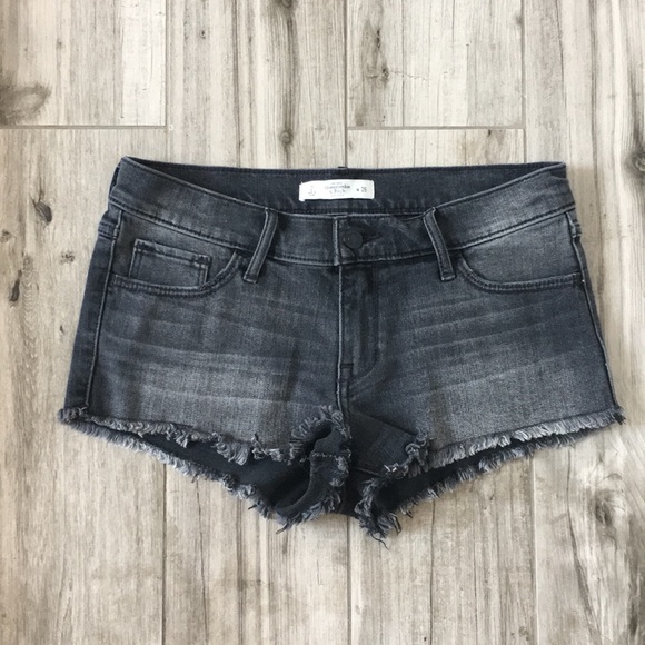 Abercrombie & Fitch Pants - Abercrombie & Fitch Black Jean Cutoff Shorts SZ 2